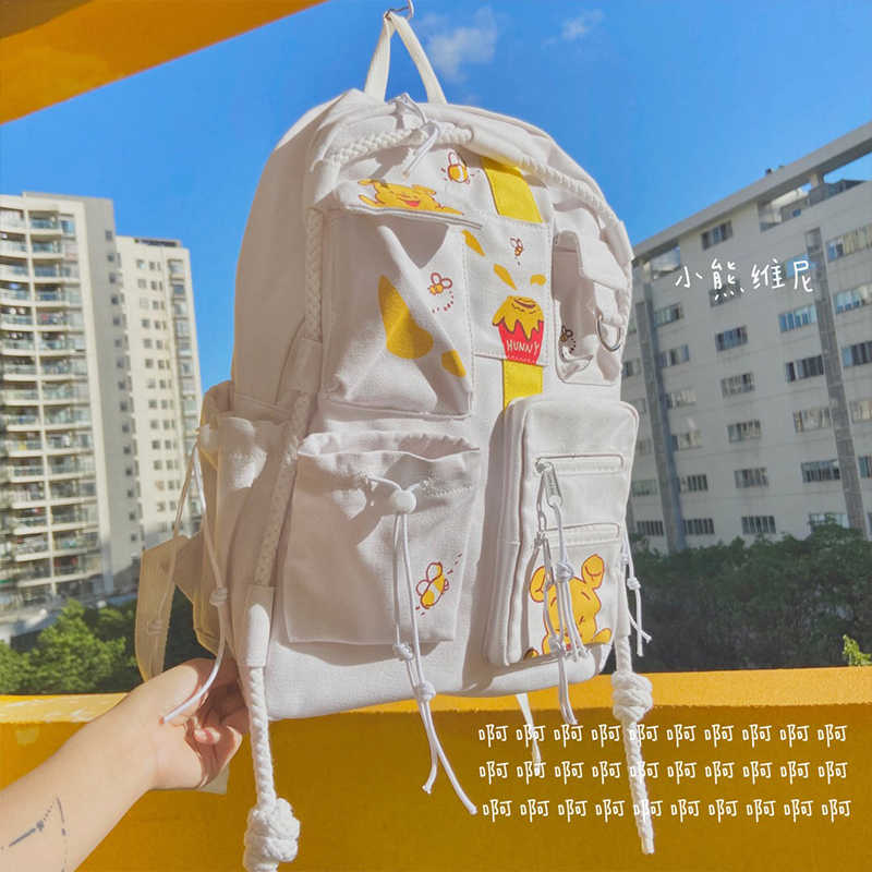 Wn联名书包女韩版高中原宿ulzzang中学生初中生双肩背21大学生