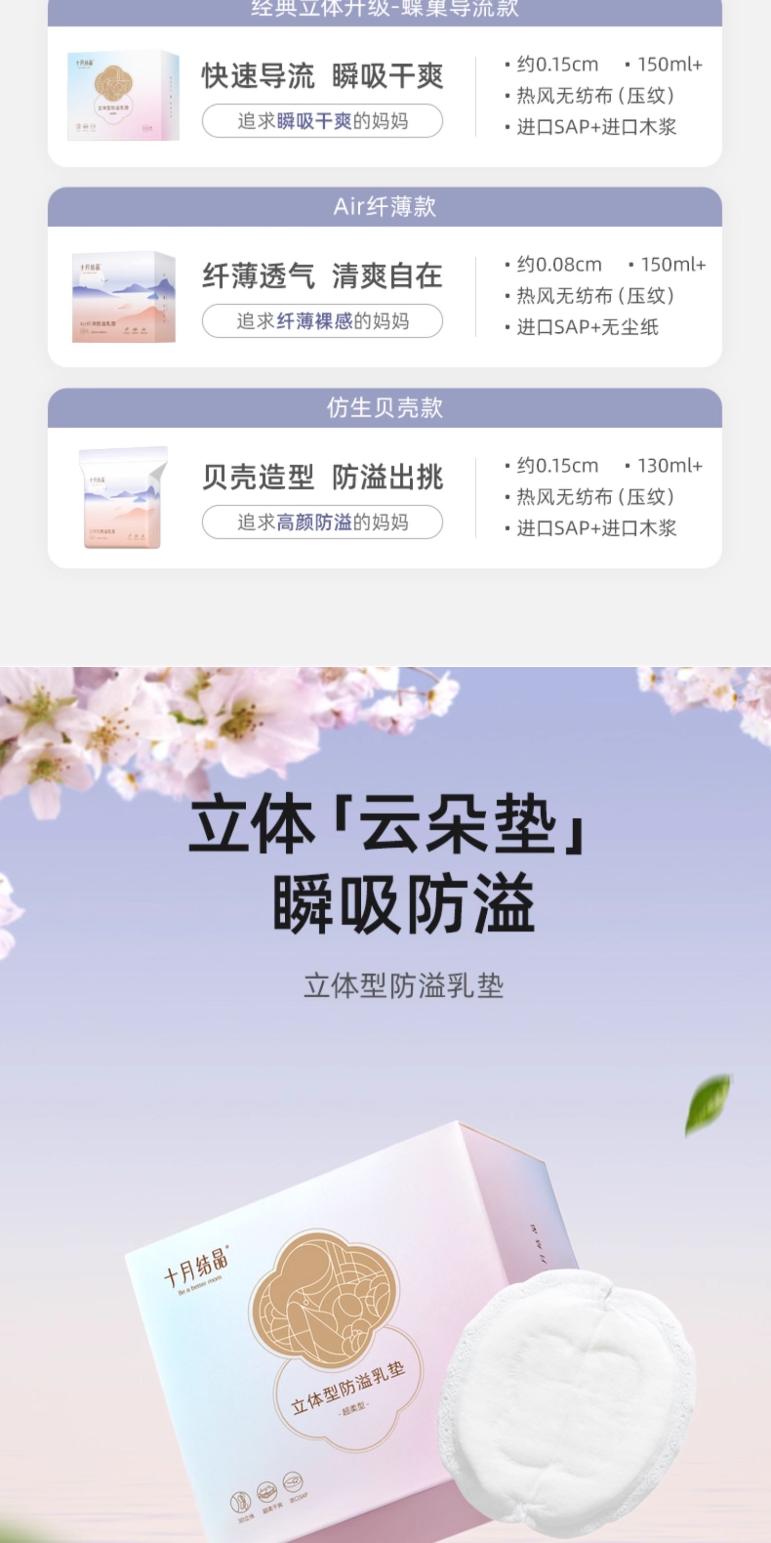 十月结晶防溢乳垫一次性溢乳垫冬季超薄隔奶垫产后防漏乳贴100片 — 5