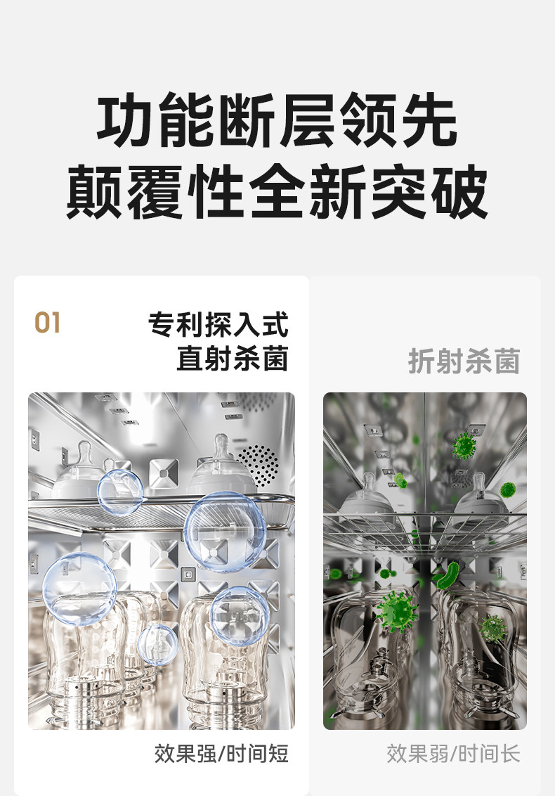 Стерилизатор 十月结晶小金盾婴儿消毒柜紫外线杀菌烘干一体宝宝专用奶瓶消毒器 October crystallization