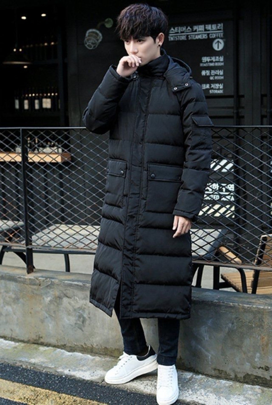 Over-The-Knee Extra-Long Plus-Size Men's down Jacket, New Style for Big and Tall Individuals, Oversized Mid-Length Winter Thickened Korean-Style Coat Over-The-Knee Extra-Long Plus-Size Men's down Jacket, New Style for Big and Tall Individuals, Oversized Mid-Length Winter Thickened Korean-Style Coat