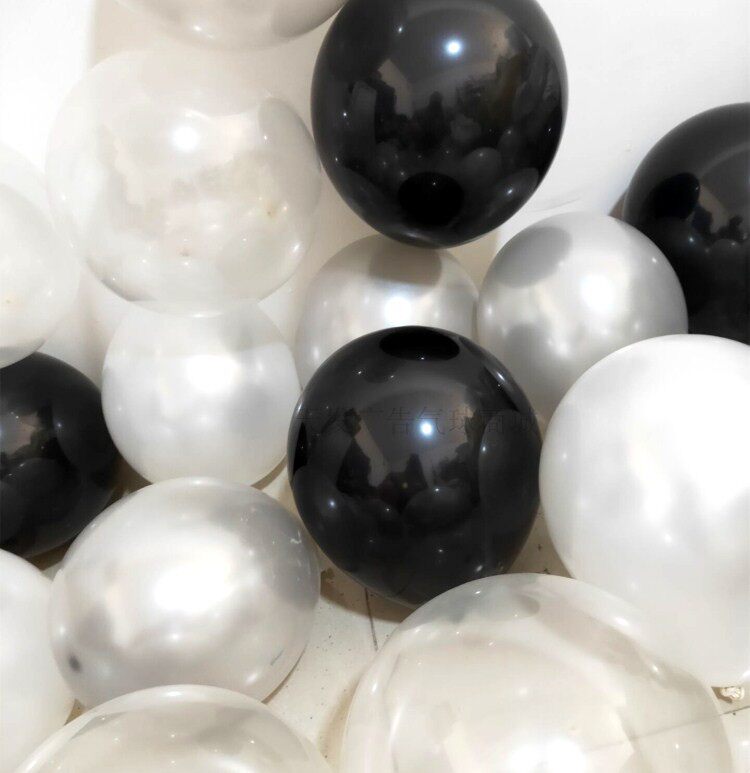 10 inch matte pearlescent metal balloon pure white silver transparent birthday party decoration stage background balloon
