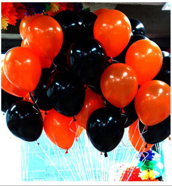 Halloween Ghost Balloon Supplies Scene Arrangement Thickened Balloon Horror Balloon Orange Black White Balloon