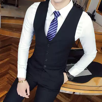 Men's suit Vest vest Summer Best man suit Brother suit Groom wedding dress Casual vest overalls