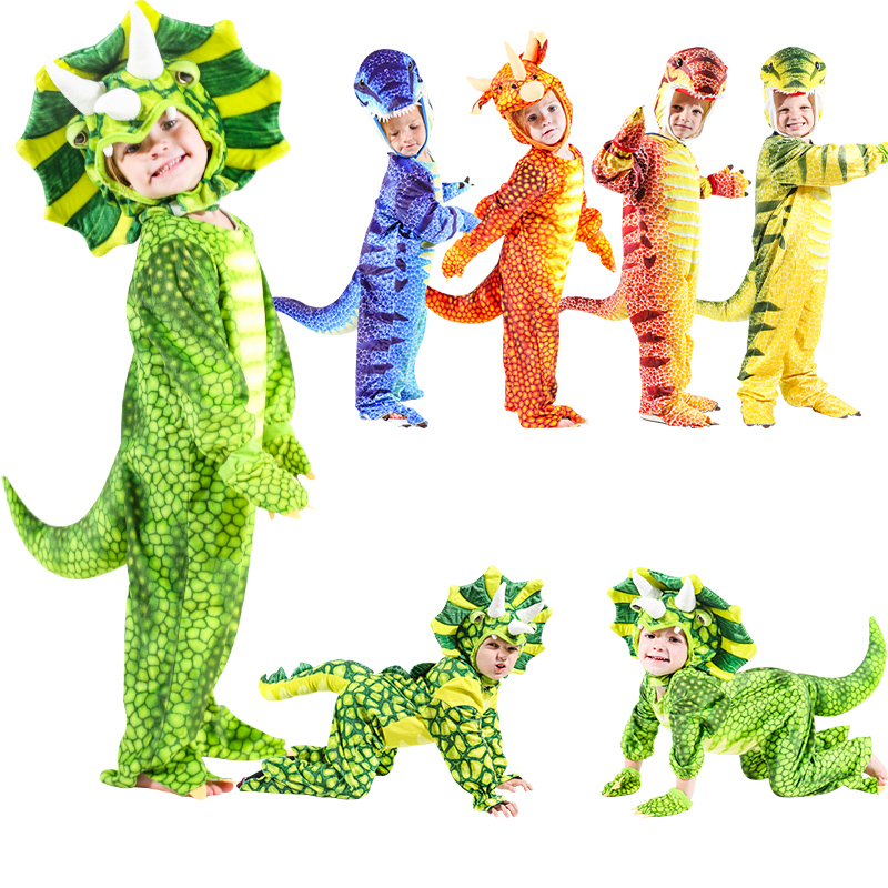 Halloween Children's Dinosaur Clothes Kids Sleep Clothes Barking Dragon Clothing Nursery School Activities Performance Animals Show Suit