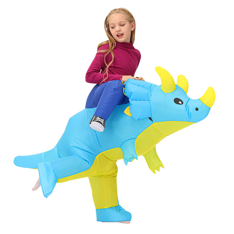 61 Children's Day Dinosaurs Inflatable Clothes Toy Adults Inflatable Clothes Triangle Dragon man Puppet Christmas Performance Clothing