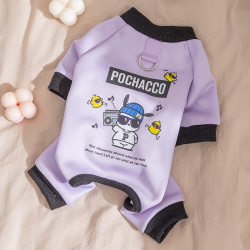 Dog Clothes Teddy Bears Pet Contrast Color Traction Four Legs Sweatshirt Small Size Dogs Beaumi Schnery Fall and winter Cat