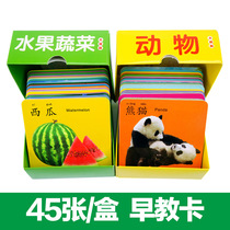 Baby early education learning cards young children see the figure tearing English pinyin animal cognitive Enlightenment