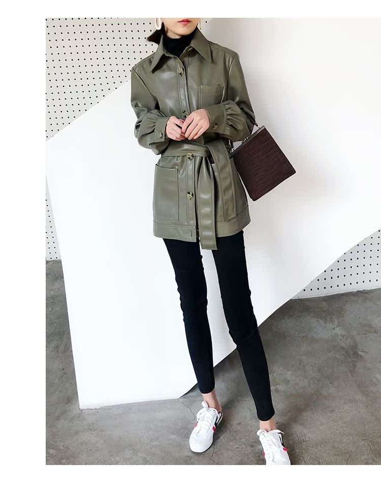 Áo khoác cotton bằng vải bông nữ 2018 thu đông mới retro giảm béo dài đoạn giả da cừu mềm áo khoác da dày áo da thật cao cấp