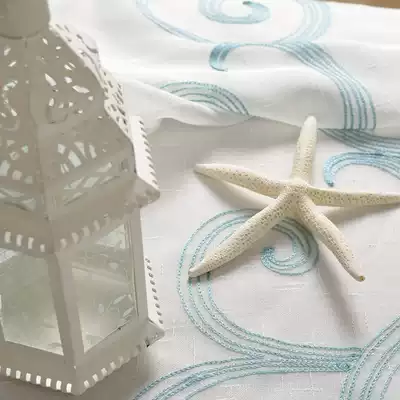 Simple modern floating curtain yarn finished Korean custom cotton linen solid color fabric bedroom living room clearance curtain hemp yarn