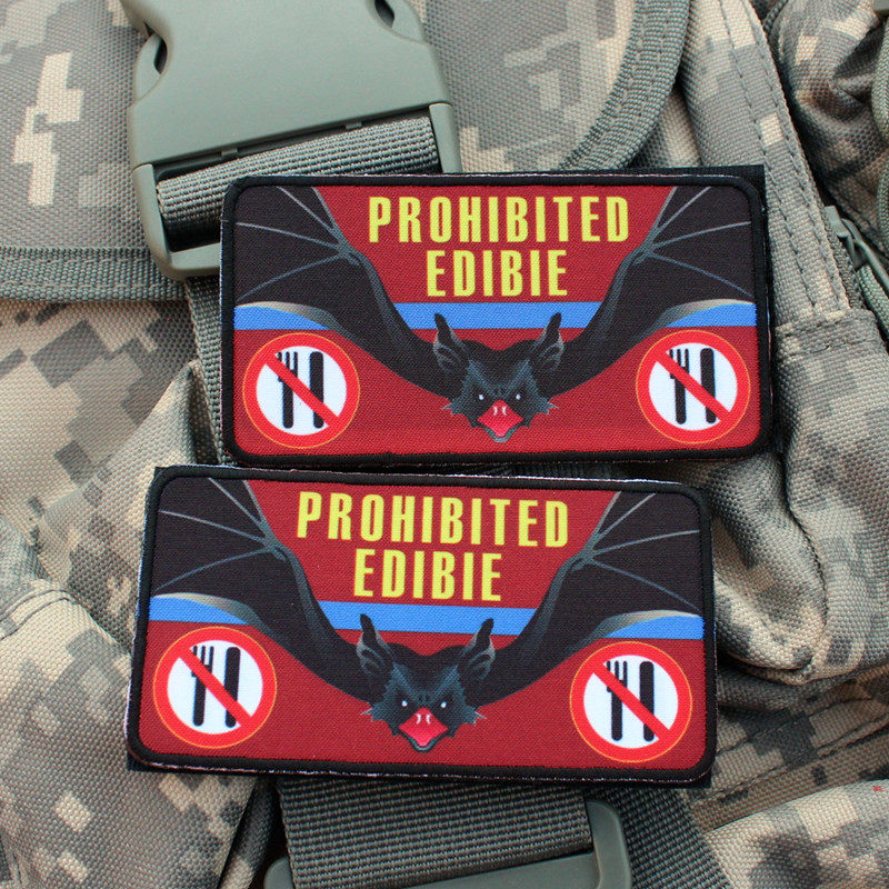 Refuse to eat wildlife print magic stickers Backpack stickers protecting environmental magic badge