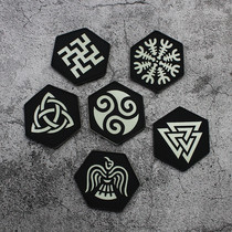 Laser engraving boutique Velcro chapter anti-cursor night cursor Viking pattern badge morale chapter nylon Velcro