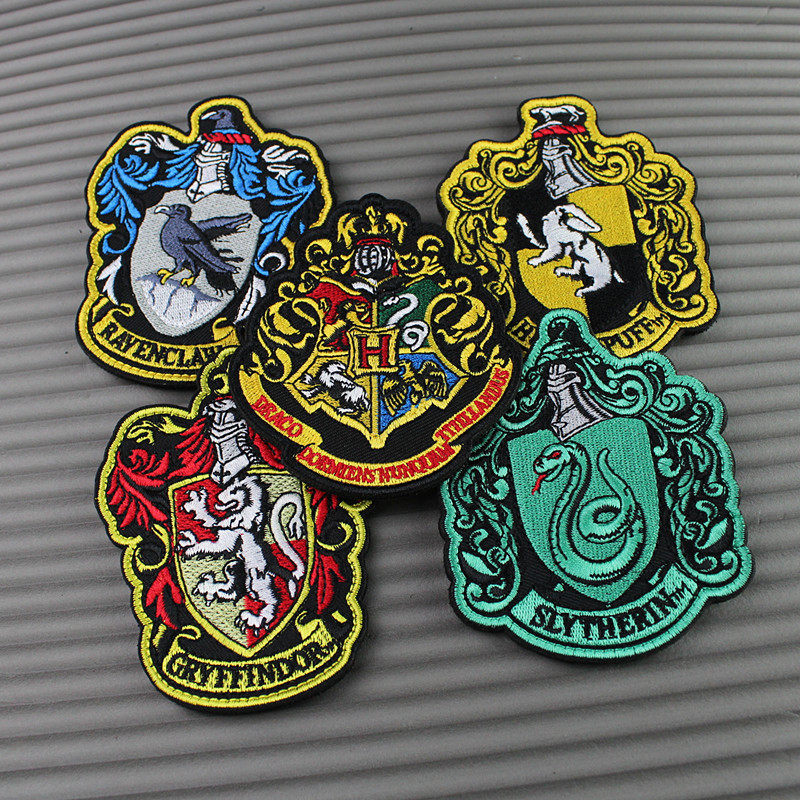 Encrypted Seiko version of Harry Potter's four major college badge cloth labels double-sided Velcro embroidery Velcro chapter