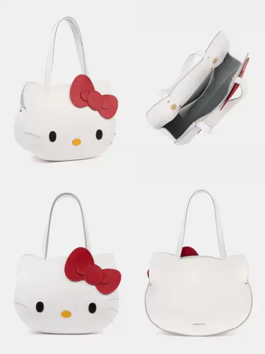 Мультяшная вместительная и большая льняная сумка с бантиком, портативная сумка подмышку