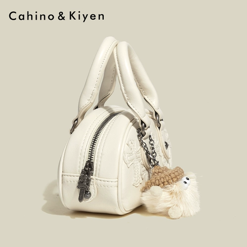 CAPIE & KURI NISHE Premium Bowling Women's Women's 2025 Новая весна и летняя универсальная сумка для подушки ручной работы с крестом