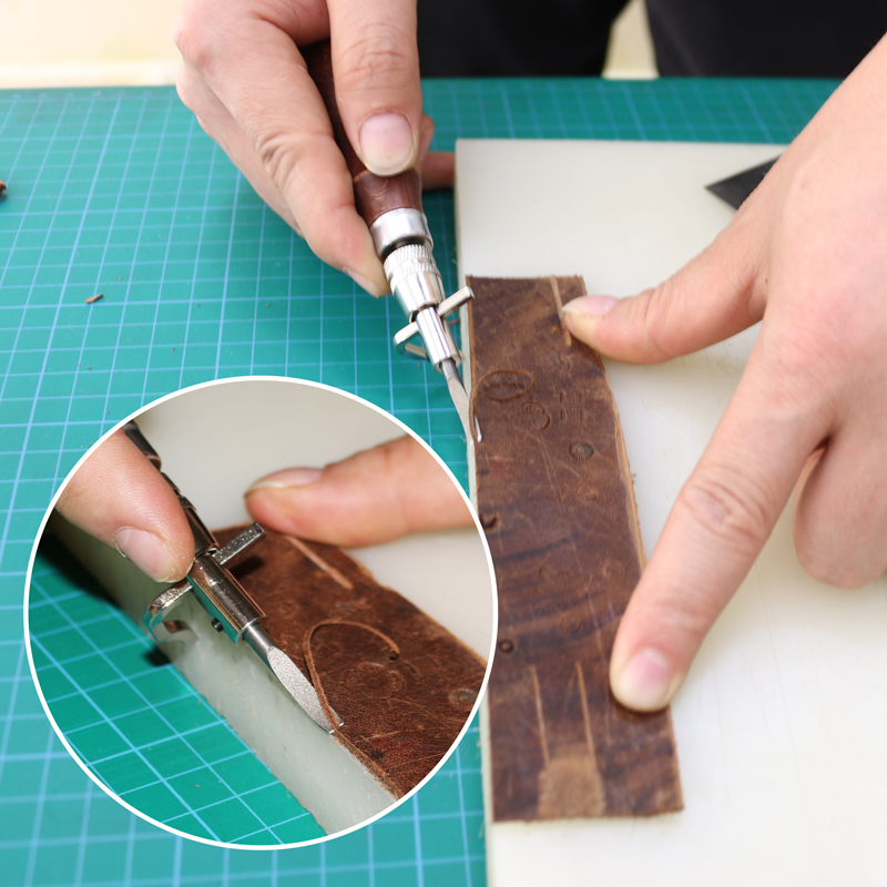 DIY leather leather leather carved edge digging pit hand tools multifunction 6 head leather Leather Plant Tanning leather Trench Sharpeners