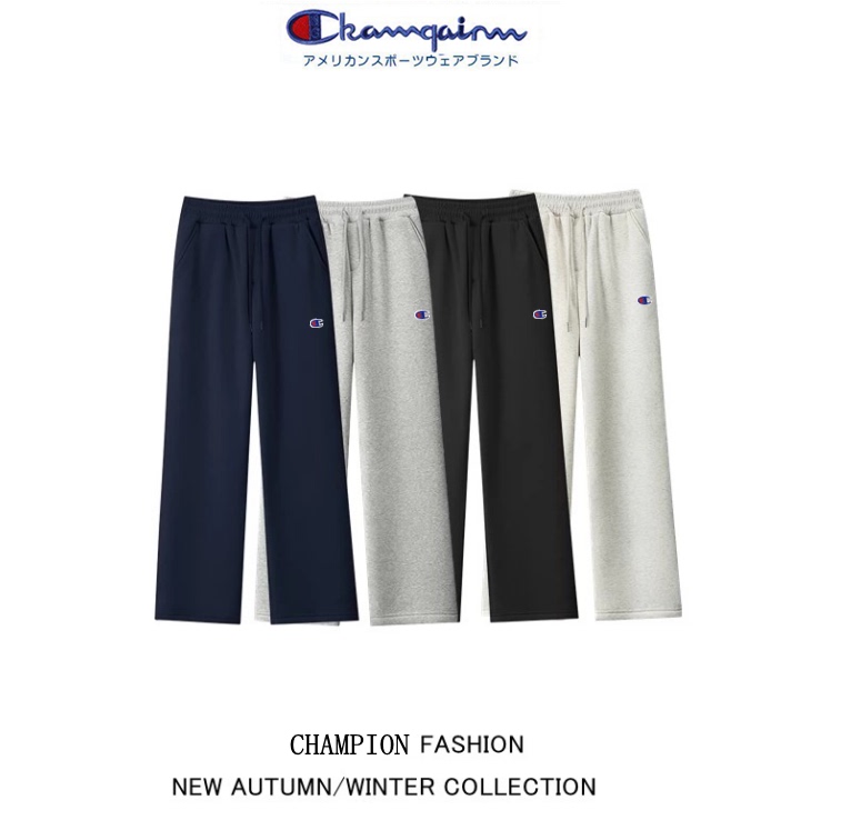 Trendy Brand Champion Cute American-Style Solid Color Straight-Leg Drapey Sweatpants Unisex Loose Versatile Couple Casual Long Pants