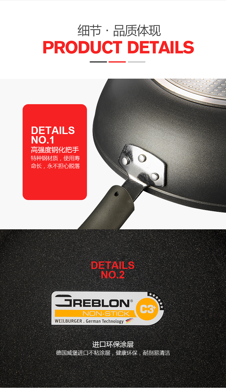 Chảo chống dính không khói nồi nhà nồi chảo cảm ứng bếp gas để nấu muỗng chảo gang bếp từ