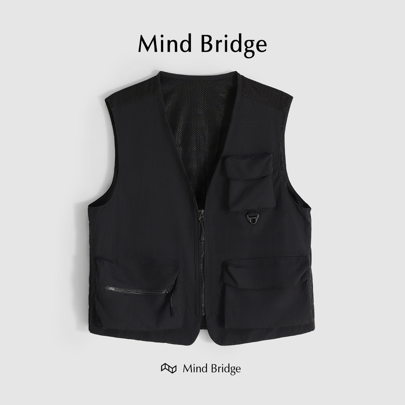 Mindbridge【Suit Thug】Outdoor Functional Multi-Pocket Work Vest Multifunctional Vest M4014