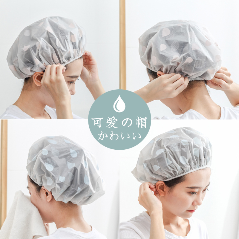 5pcs Thick Waterproof Bath Hat Adult Bath Hat Women Bath Hair Cover Disposable Kitchen Stir Frying Hat Plus