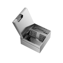 Stainless steel ultra-thin embedded hidden floor socket invisible network jack silver gold flat splash-proof floor socket