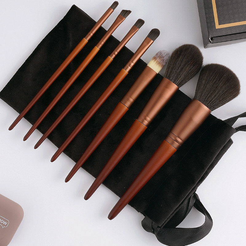 Makina Pear Wood makeup brush set Eyeshadow brush Blush brush Loose powder brush High gloss repair brush Beauty tools