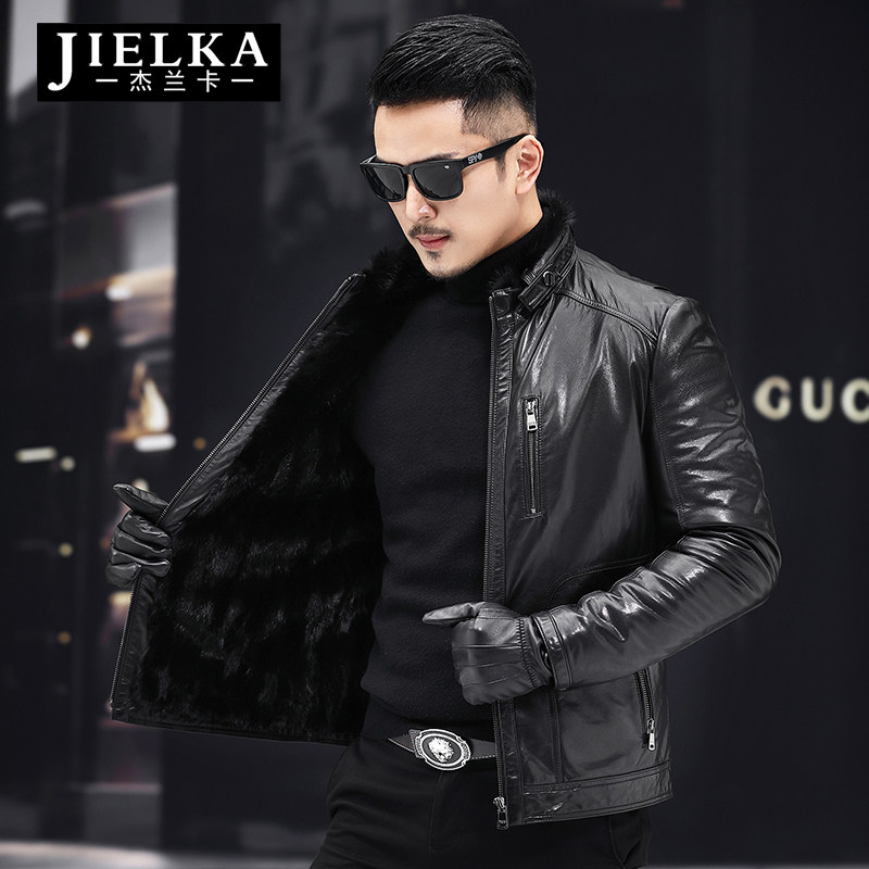 Haining Fur One Male Goat Fur Fur Coat Male Near Purpose Light Fur Jacket Fuse Mink Coat