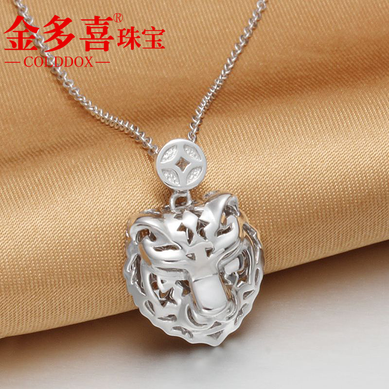 Platinum Pendant Male's Old Tiger Head Platinum Pendant Pendant Lions Heads for Men's Pendant Sending Boyfriend