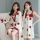 Váy ngủ nữ mùa thu và mùa đông san hô lông cừu dài tay đồ ngủ hai mảnh flannel dày áo ngủ gợi cảm áo choàng tắm dịch vụ nhà đầm ngủ 2 dây