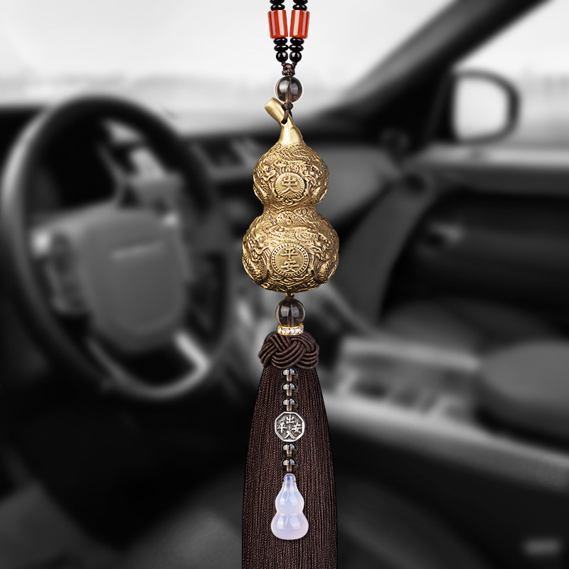 Copper Hyacinth Pendant Car Tiger Year Safe Pendant New Car On-board Rear Lighting Mirror Decorated Car Hanging Ornament Car Hanging Ornament