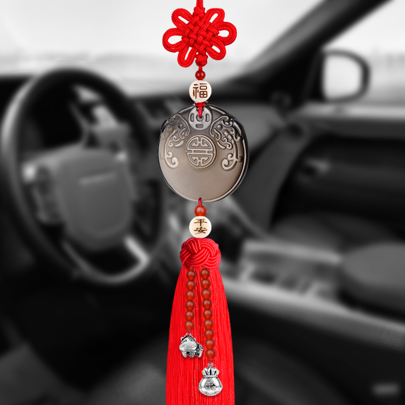 Car pendant Zodiac Genus Year of the ox cinnabar Car pendant Car decoration Car pendant Safety mascot Natal