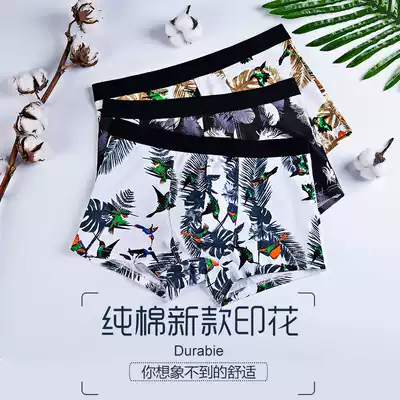 2020 men's underwear men's boxer cotton modal breathable four-corner pants sexy youth summer shorts tide