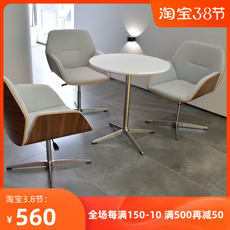 Nordic Cloth Art Single Sofa Chair Bedroom Balcony Leisure Chair Cafe Cafe Casual 4S Reception minimalist leaning back chair