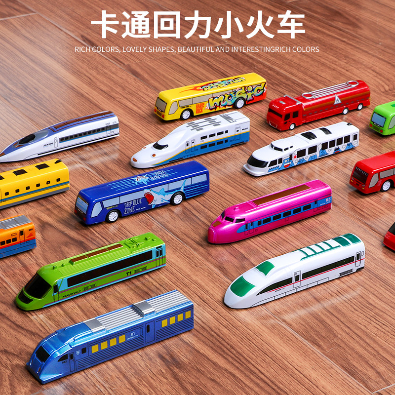 Children Train Toy Suit Simulation Bullet Train Model Boy High-speed Rail Subway Toy Back Force Little Train Suit