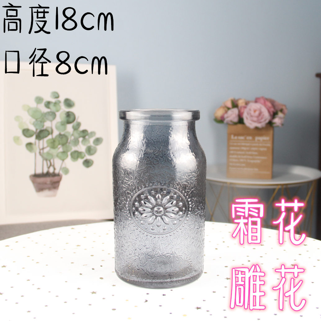 [Bốn bộ] bình thủy tinh châu Âu đơn giản mới trồng hoa thủy canh hoa khô phòng khách cắm hoa - Vase / Bồn hoa & Kệ lọ hoa tay phật