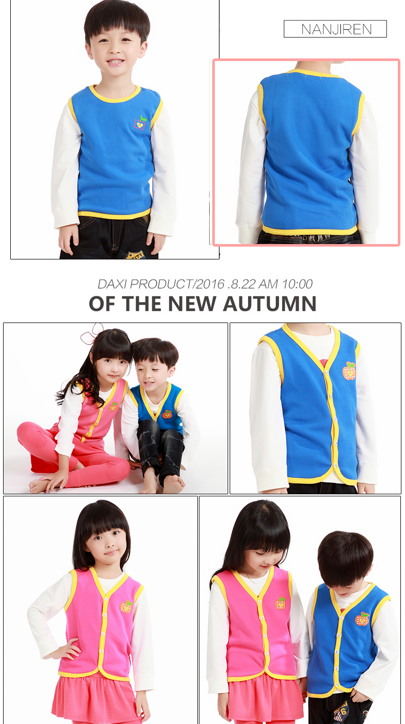 Trẻ em Nam Cực mặc vest trẻ em vest trẻ em cotton bé trai và bé gái đồ lót ấm áp trẻ em cộng với vest nhung quần áo bé gái