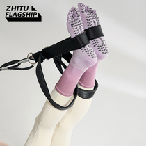 Pilates training five-finger socks professional non-slip yoga socks womens mid-tube indoor aerobics fitness gripping sports socks