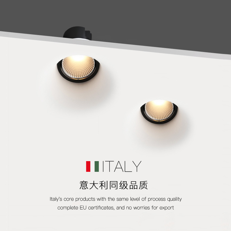 Smart downlight Gypsum light Borderless embedded home ceiling Living room aisle Simple round COB spotlights