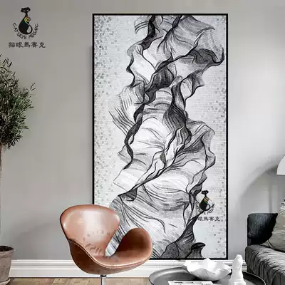 Cat's eye abstract mosaic fine cut painting tile background wall simple modern porch puzzle Balcony decoration mural