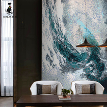 Cat Eye Crystal Glass Mosaic Living Room TV Puzzle Tile Brief Modern Genguan Gangway Background Wall