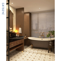 Maoyan French medieval style bathroom small tiles American retro total bathroom tiles toilet balcony floor tiles 200