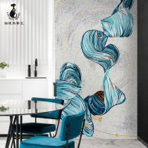 Cats eye modern minimalist glass puzzle entrance mosaic background wall ice porcelain jade aisle living room cut painting tiles