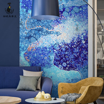 Cat Eye Modern Minimalist Living-room TV Mosaic Cut Background Wall Genguan Aisle Puzzle Custom Tile