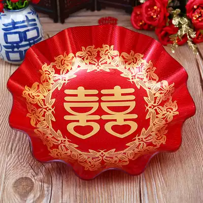 Size wedding happy plate supplies Acrylic fruit plate Wedding candy plate Fruit plate Wedding wedding melon seed plate