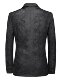 British retro small blazer men's casual fashion single suit black bottom floral pattern print suit for young and middle-aged people