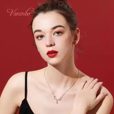 Sterling silver deer has your necklace female niche design sense light luxury Valentine's Day gift to send girlfriend Net red choker female