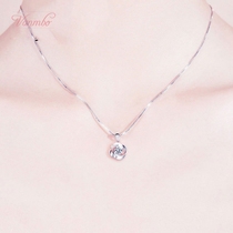 Sterling silver four-leaf clover necklace female simple niche design sense Zirconium diamond jewelry s925 sterling silver light luxury choker female