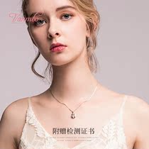 Sterling silver necklace female choker Net red beating heart smart pendant design sense birthday gift to girlfriend