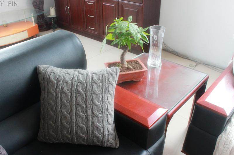 All nitrile twisted cotton cushion new value promotion European knitted wool sofa pillow