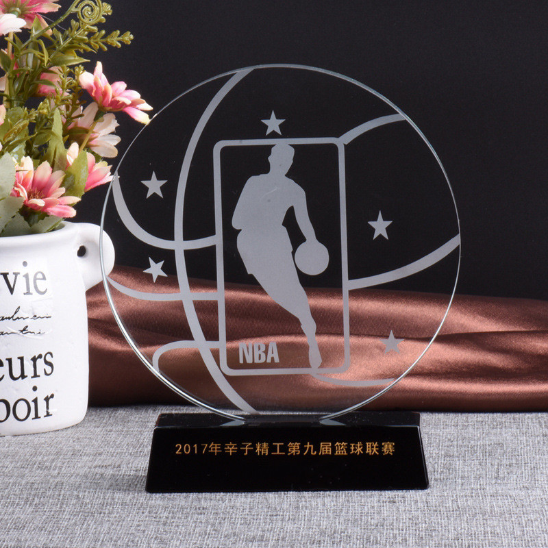 NBA MVP Championship Trophy Basketball Crystal Trophy Medal Making Contest Souvenir Award Award