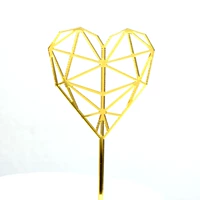 B264 золотое акриловое сердце HB